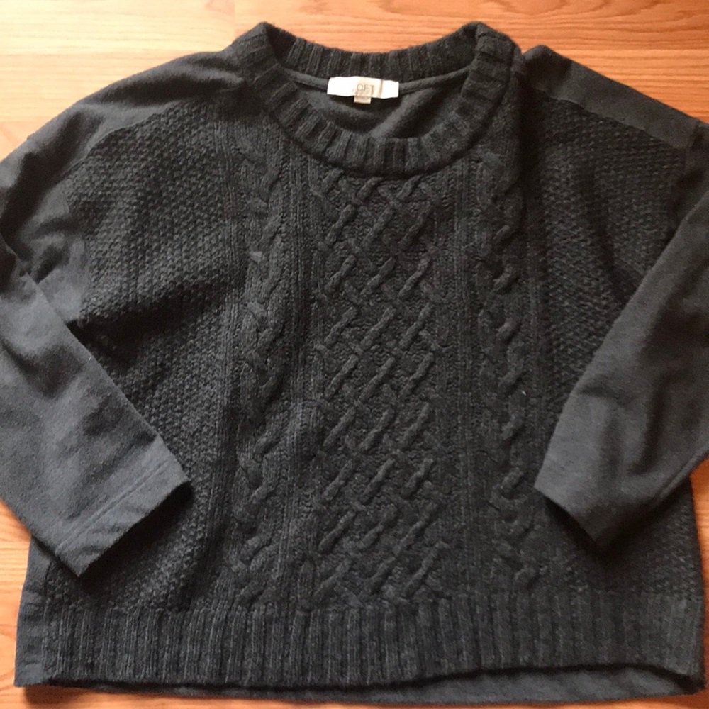 LOFT wool and flannel sweater